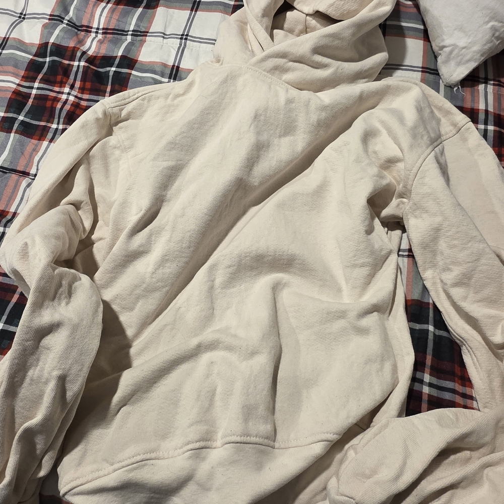 Men's Cream Hoodie Sweatshirt